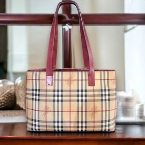 Burberry Haymarket Check Coated Canvas Pochette Bag - Yoogi's Closet